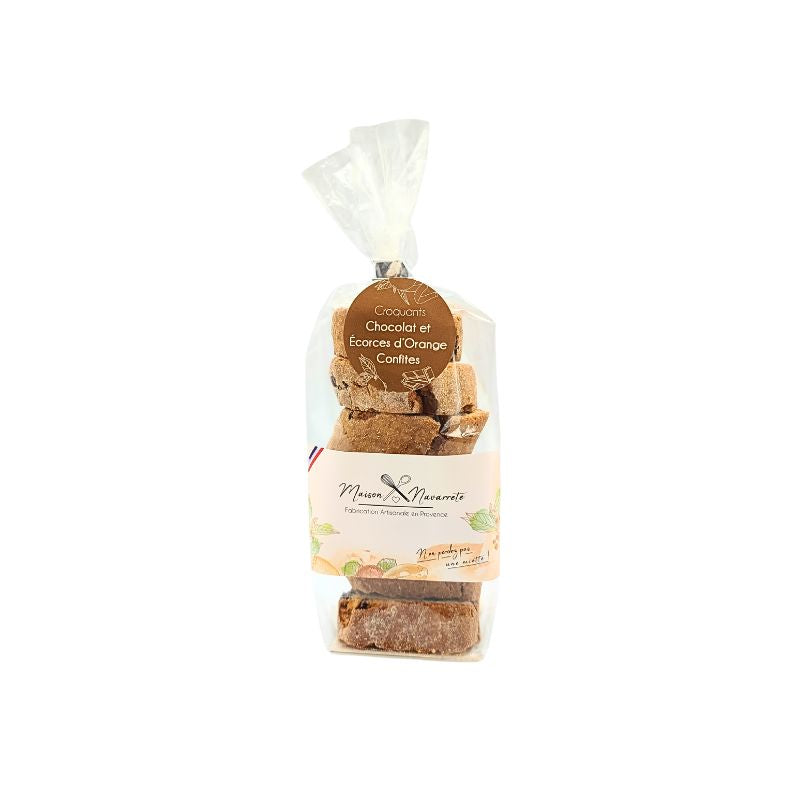 Croquants Chocolat et Ecorces d'Oranges Confites Bio 150g