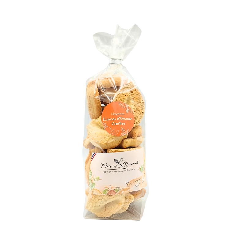 Organic Candied Orange Peel Shuttles 250g