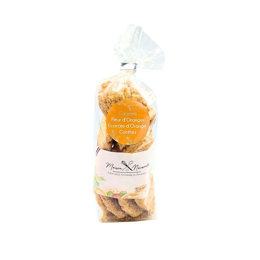 Canistrelli Fleur d'oranger et écorces d'oranges confites Bio 150g