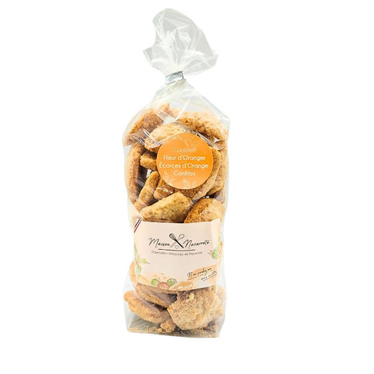 Canistrelli Fleur d'Oranger et Ecorces d'Oranges Confites Bio 250g